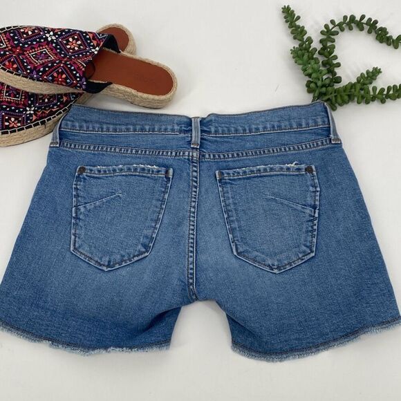 James Jeans Shorty High Rise Denim Cut Off Jean Shorts Raw Hem 3" Size 26 - Picture 3 of 14